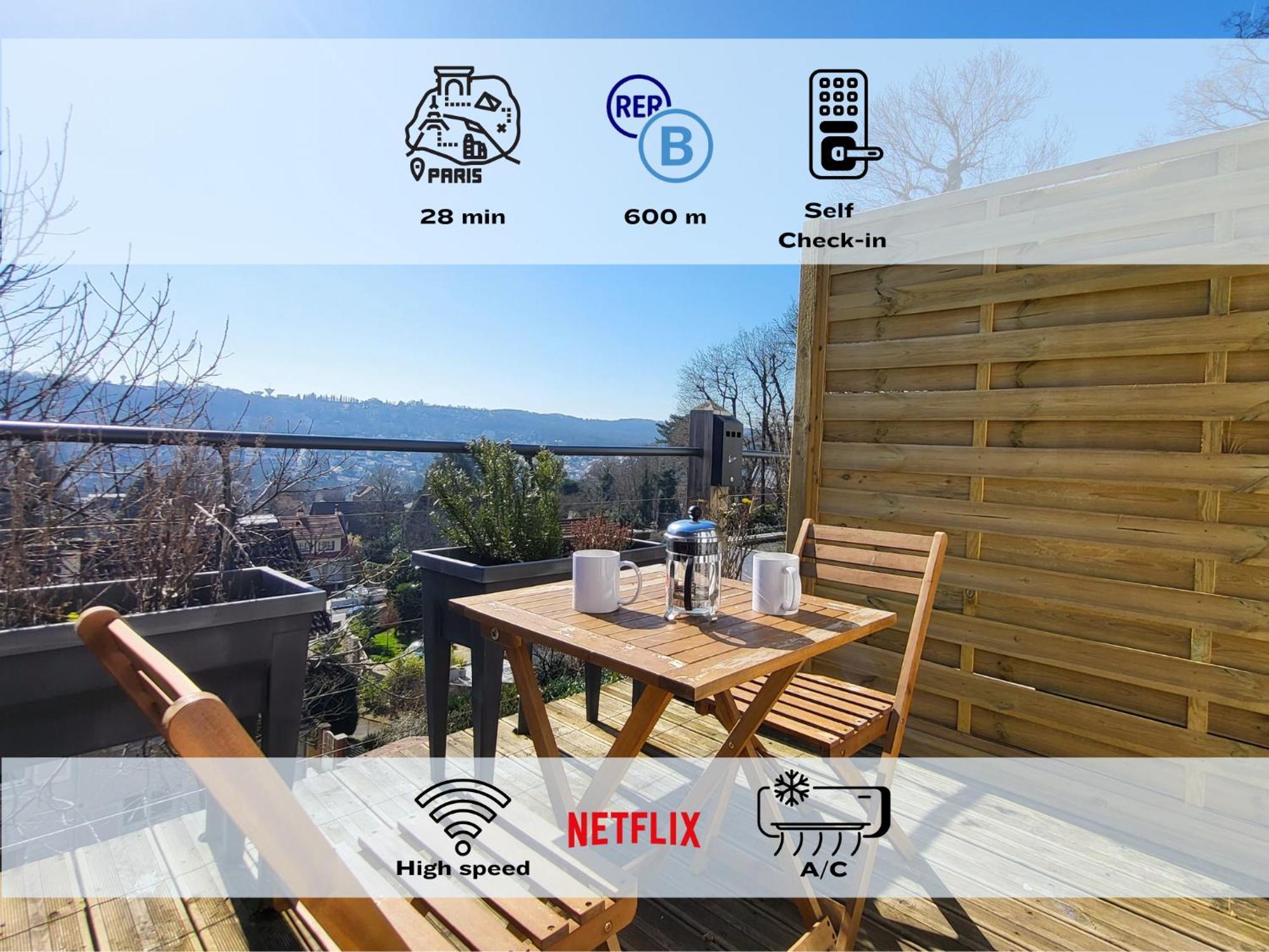 Le Bellevue - Beaux Appartements Avec Vue Splendide Palaiseau Kültér fotó